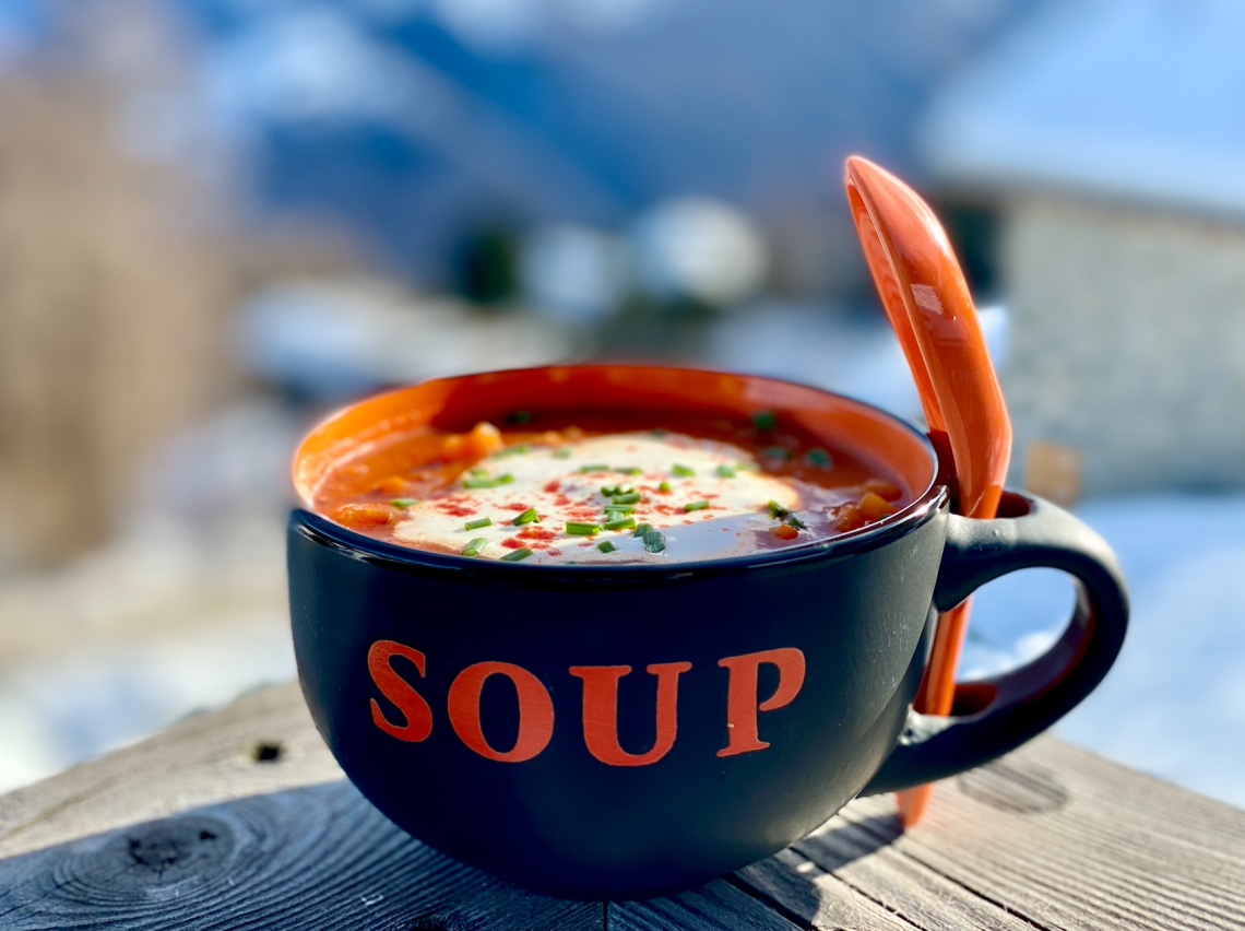 Photograph of goulash soup