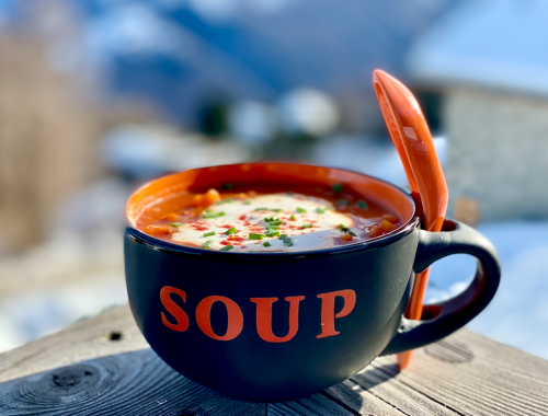 Photograph of goulash soup