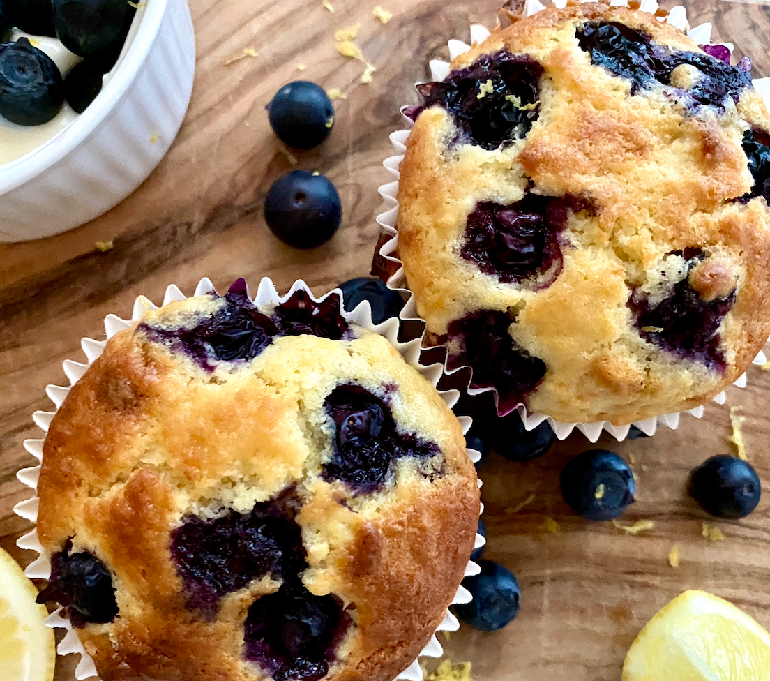 Photograph of Blueberry and Lemon Muffins