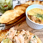 Potted Salmon, Horseradish and Pickled Cucumber