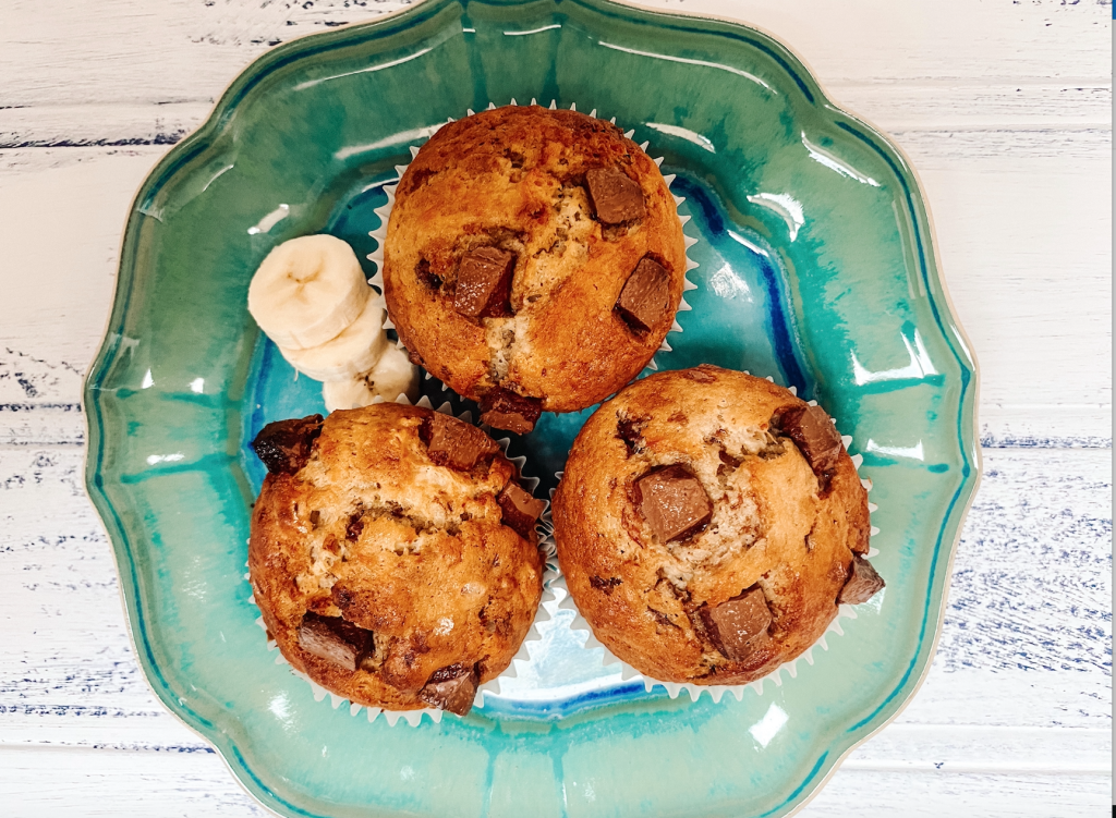 Photograph of Banana Chocolate Chip Muffins