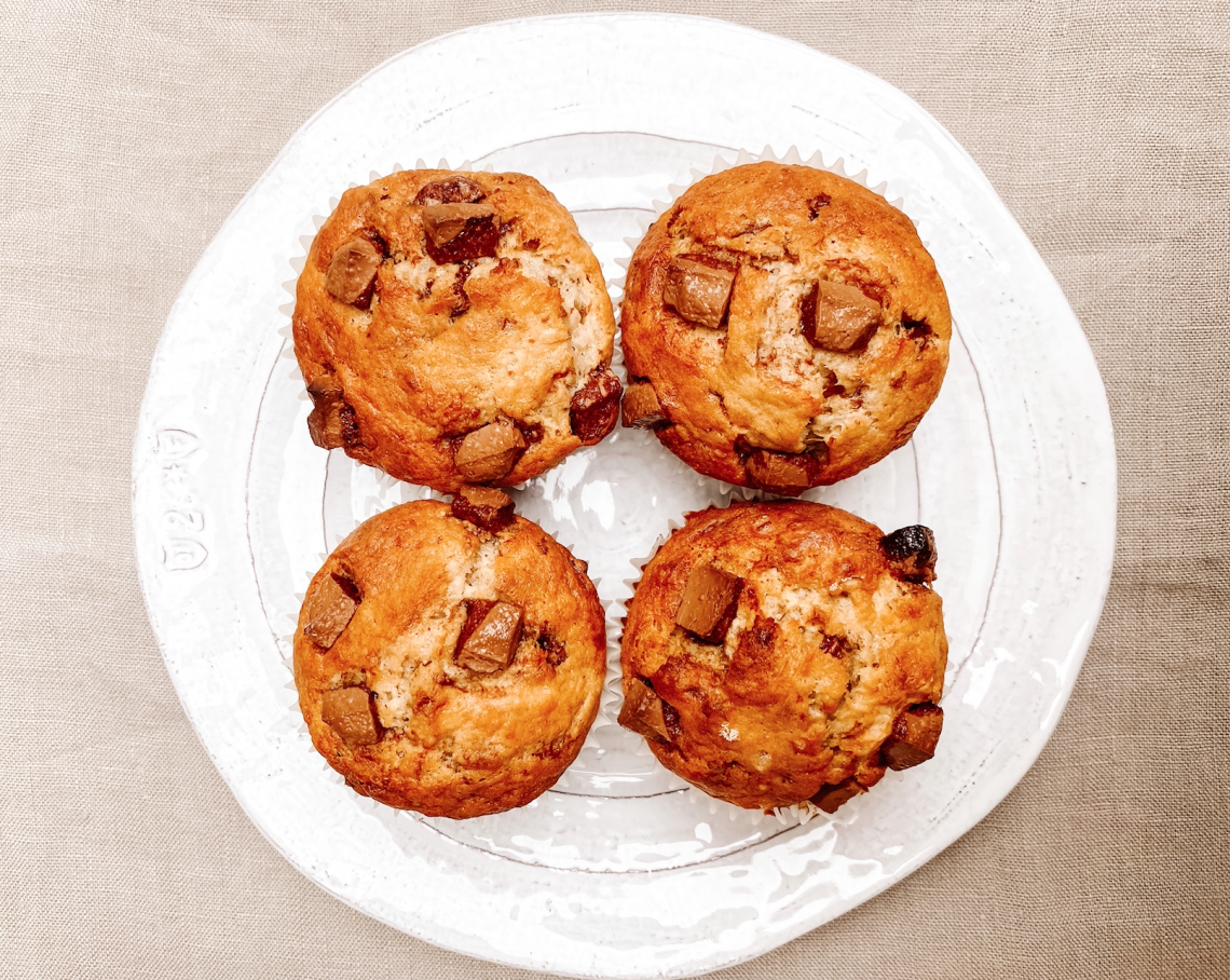 Photograph of Banana Chocolate Chip Muffins