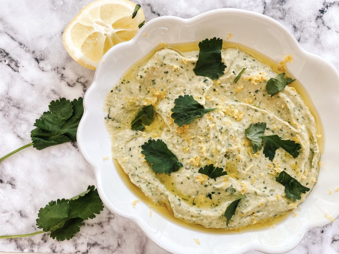 Photograph of Lemon and Coriander Hummus