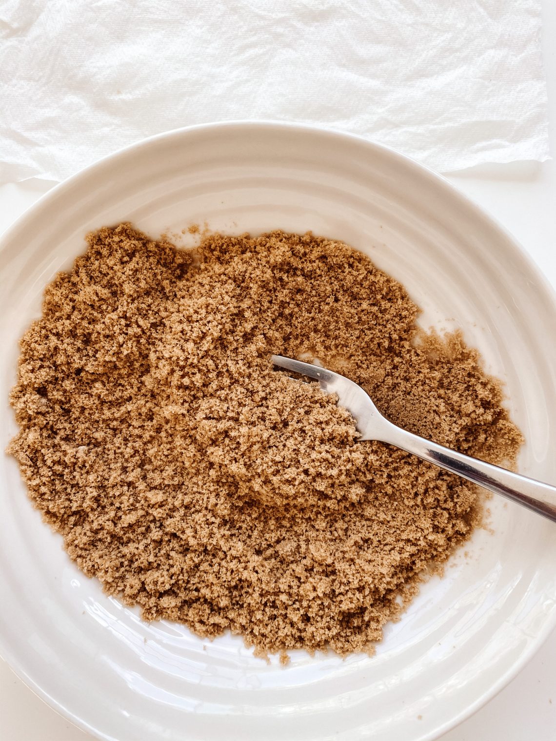 Picture of brown sugar softened in the microwave