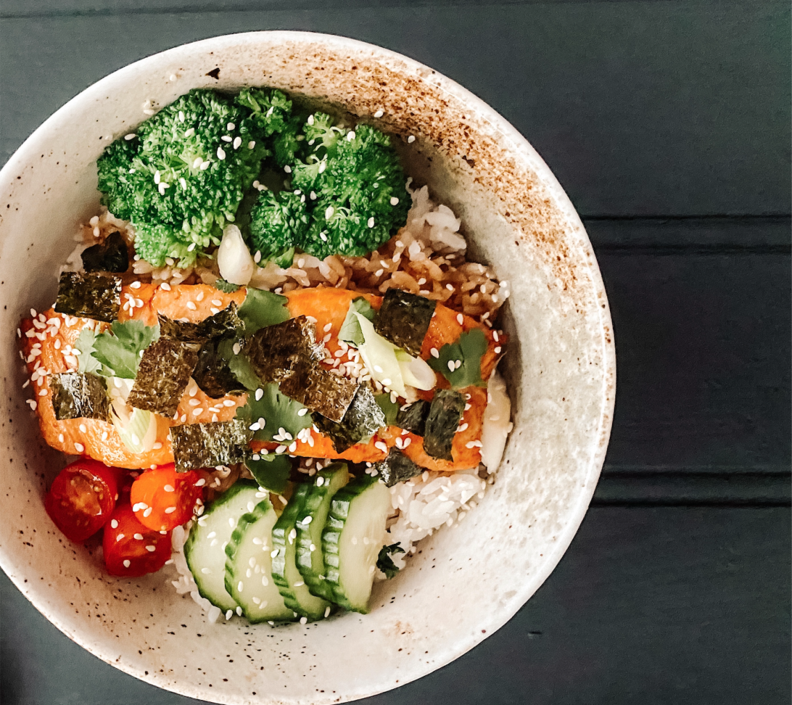 Photograph of Salmon Teriyaki Donburi