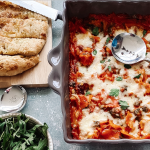 Creamy Tomato Pasta Bake with Broccoli, Cauliflower, Spinach and Semi-dried Tomatoes