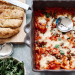 Photograph of Creamy Tomato Pasta Bake with Broccoli, Cauliflower, Spinach and Sun-dried Tomatoes