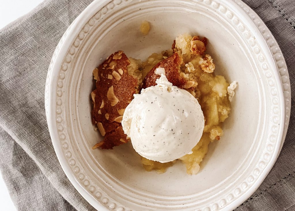 Photograph of Eve's Pudding with Apple and Almonds