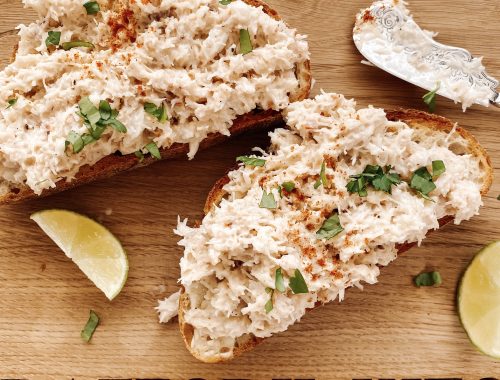 Photograph of White Crab on Sour Dough Toast