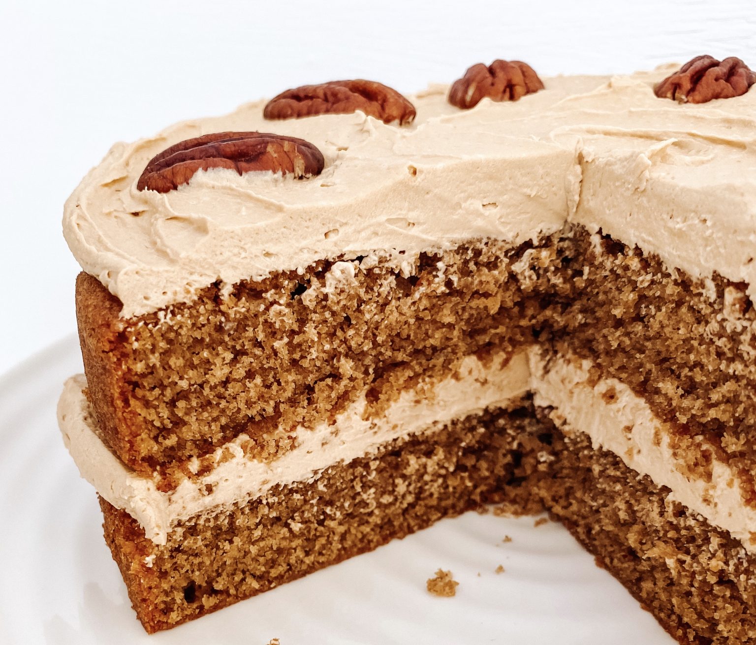 Coffee and Roast Pecan Nut Sponge Cake with Coffee Buttercream Icing Daffodil Kitchen