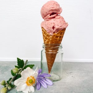 Photograph of Strawberry Ice Cream - No Churn