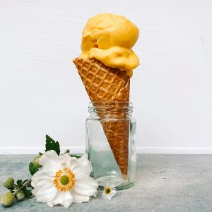 Photograph of Mango Ice Cream - No Churn