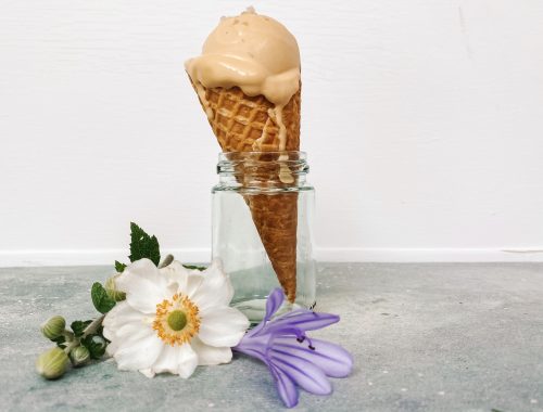 Photograph of Salted Caramel Ice Cream - No Churn