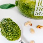 Basil and Pine Nut Pesto with Roasted Garlic Confit