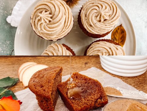 Photograph of Cinnamon, Apple and Almond Cupcakes