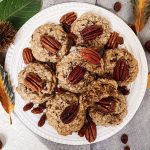 Photograph of Autumn Cookies with Pumpkin Spice, Oats, Pecan Nuts and Raisins