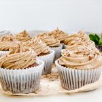 Pumpkin Spiced Latte Cupcakes with Coffee and Vanilla Mascarpone Frosting