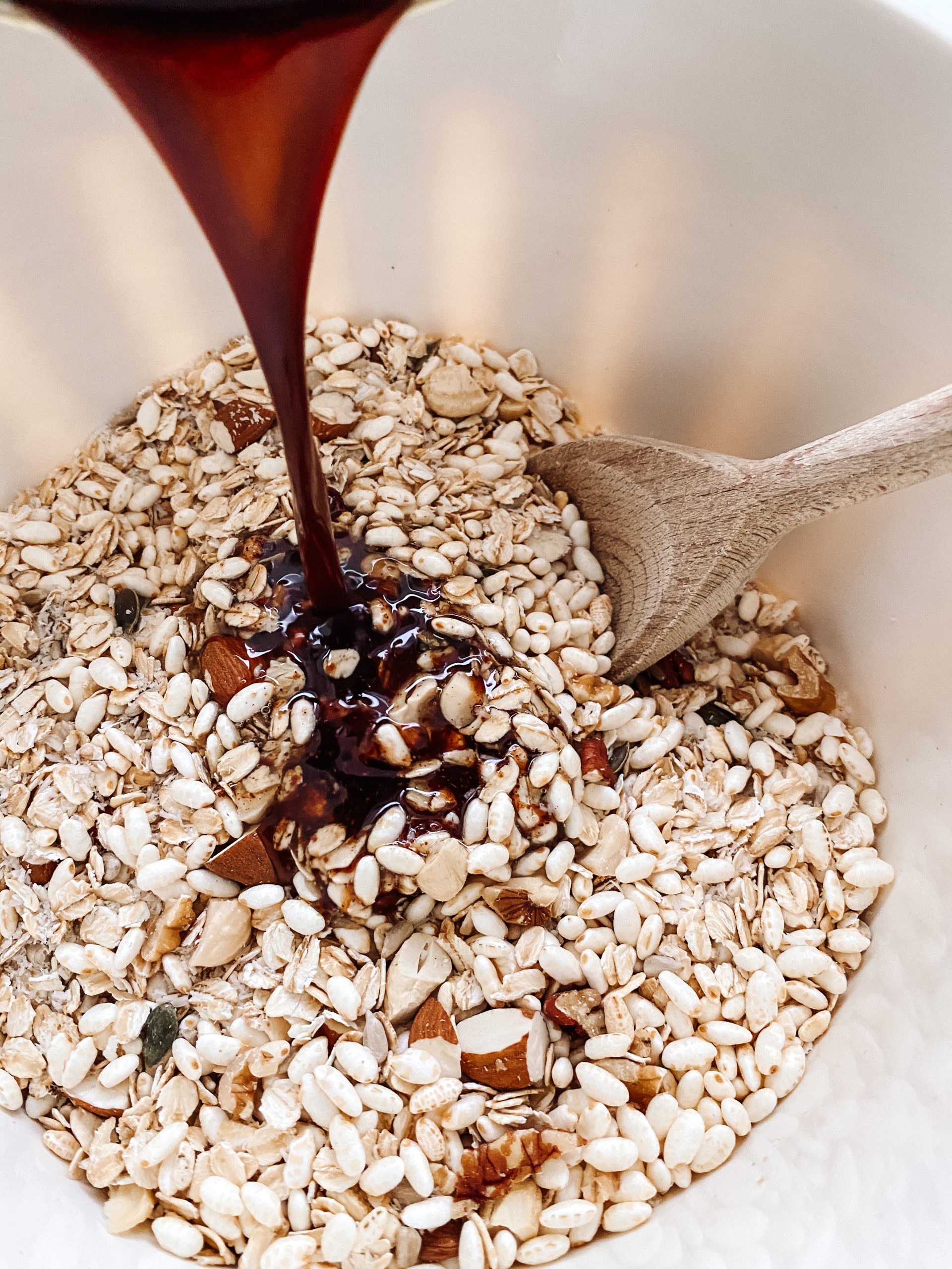 Pumpkin Spice Granola with Maple Syrup, Mixed Nuts, Coconut and Seeds