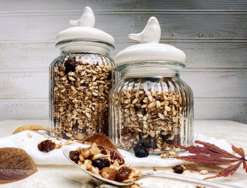 Photograph of Pumpkin Spice Granola with Maple Syrup, Mixed Nuts, Coconut and Seeds