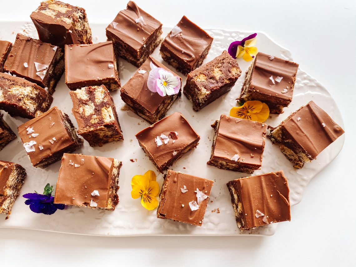 Photograph of Sticky Chocolate Squares