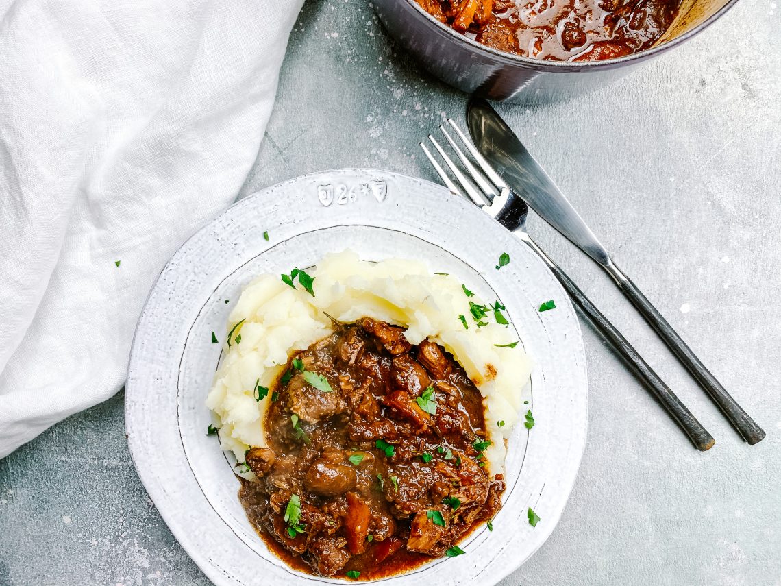 Photograph of Venison Casserole with Port and Rosemary