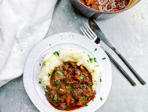 Photograph of Venison Casserole with Port and Rosemary