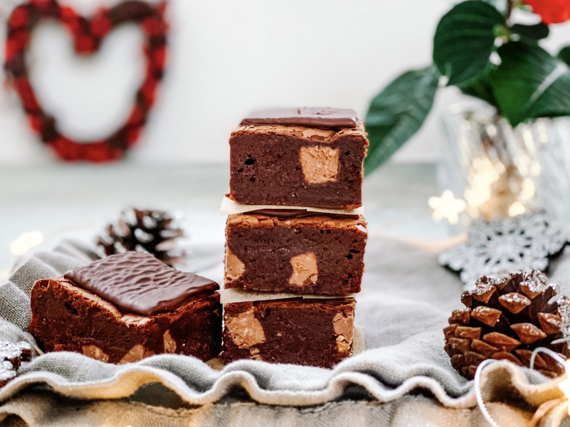 Photograph of Mint Chocolate Brownies with After Eights