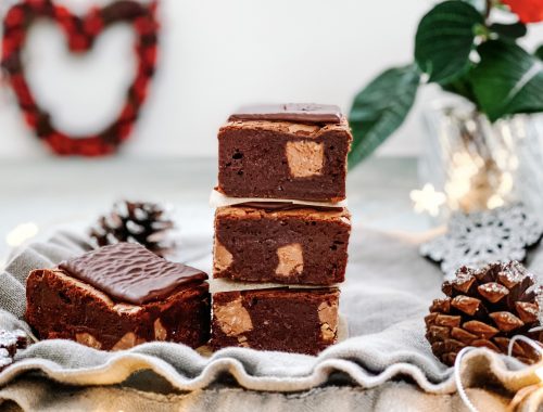 Photograph of Mint Chocolate Brownies with After Eights