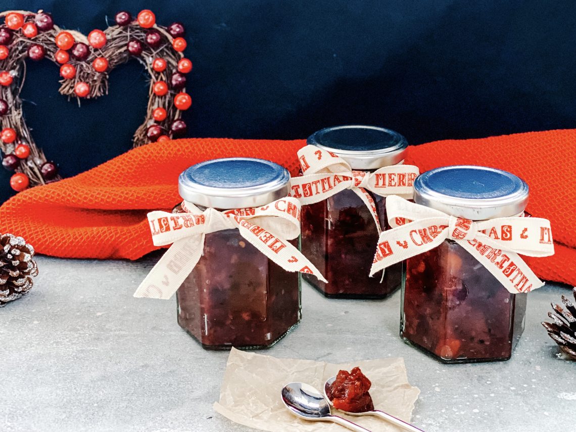 Photograph of Christmas Chutney with Pears, Cranberry, Ginger and Cinnamon