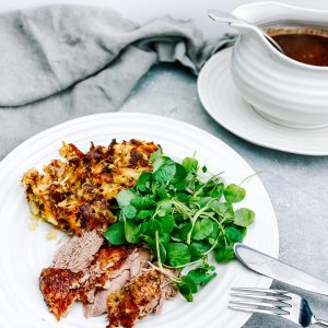 Photograph of Whole Slow-Roast Duck with a Port, Ginger and Redcurrant Gravy