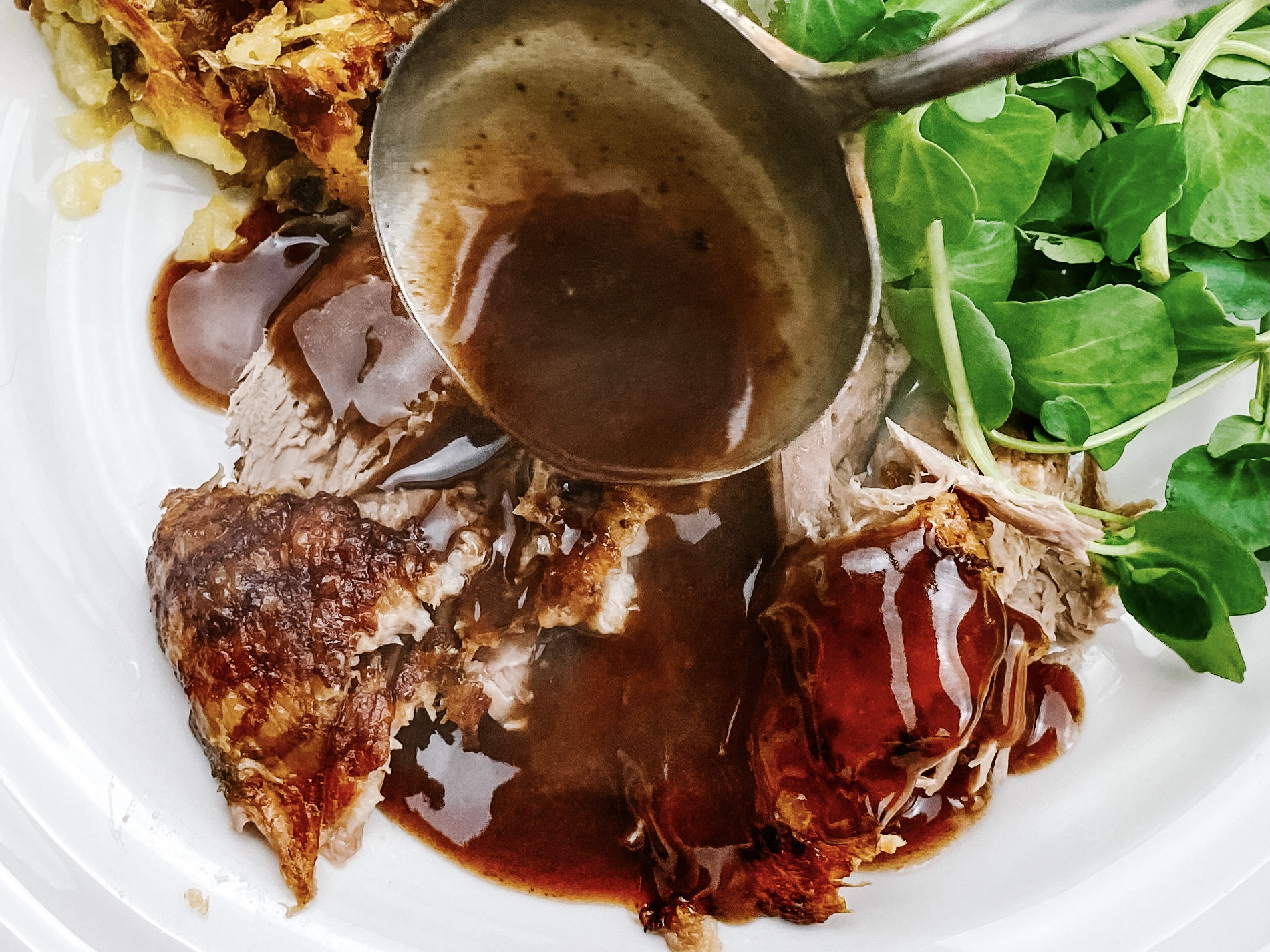 Whole Slow-Roast Duck with a Port, Ginger and Redcurrant Gravy