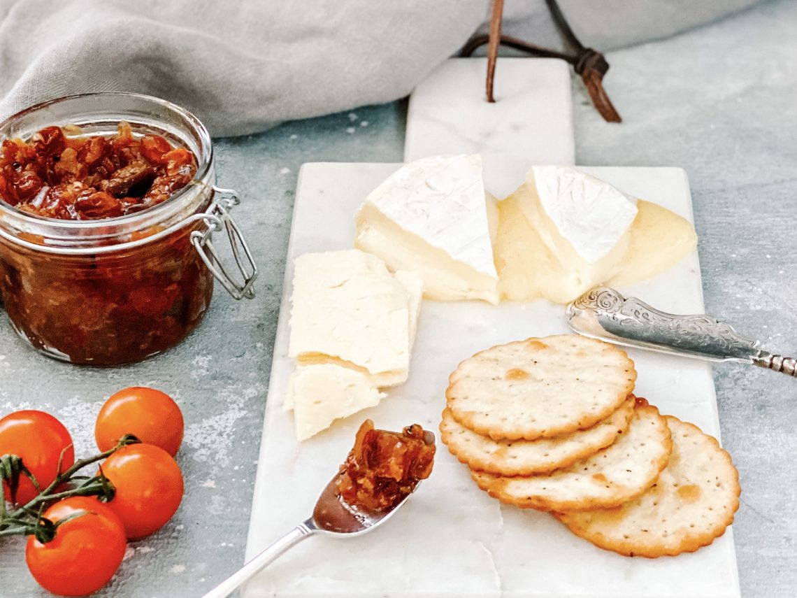 Photograph of Spicy Aubergine and Red Pepper Chutney with Chilli and Tamarind