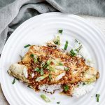 Sea Bass with Asian Sauce, Spring Onions and Sesame