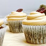 Photograph of Banana Sticky Toffee Cupcakes with Salted Caramel Buttercream Frosting