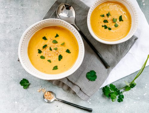 Photograph of Sweet Potato and Coconut Soup with Chilli