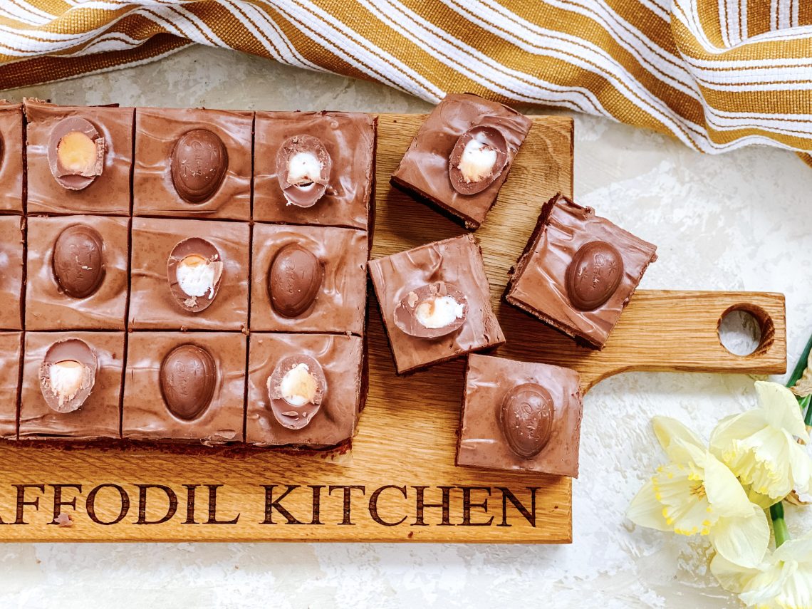 Photograph of Cadbury's Cream Egg Brownies