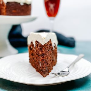 Photograph of Chocolate Guinness Cake with Mascarpone Frosting