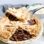 Photograph of Beef and Guinness Pie with Mushrooms