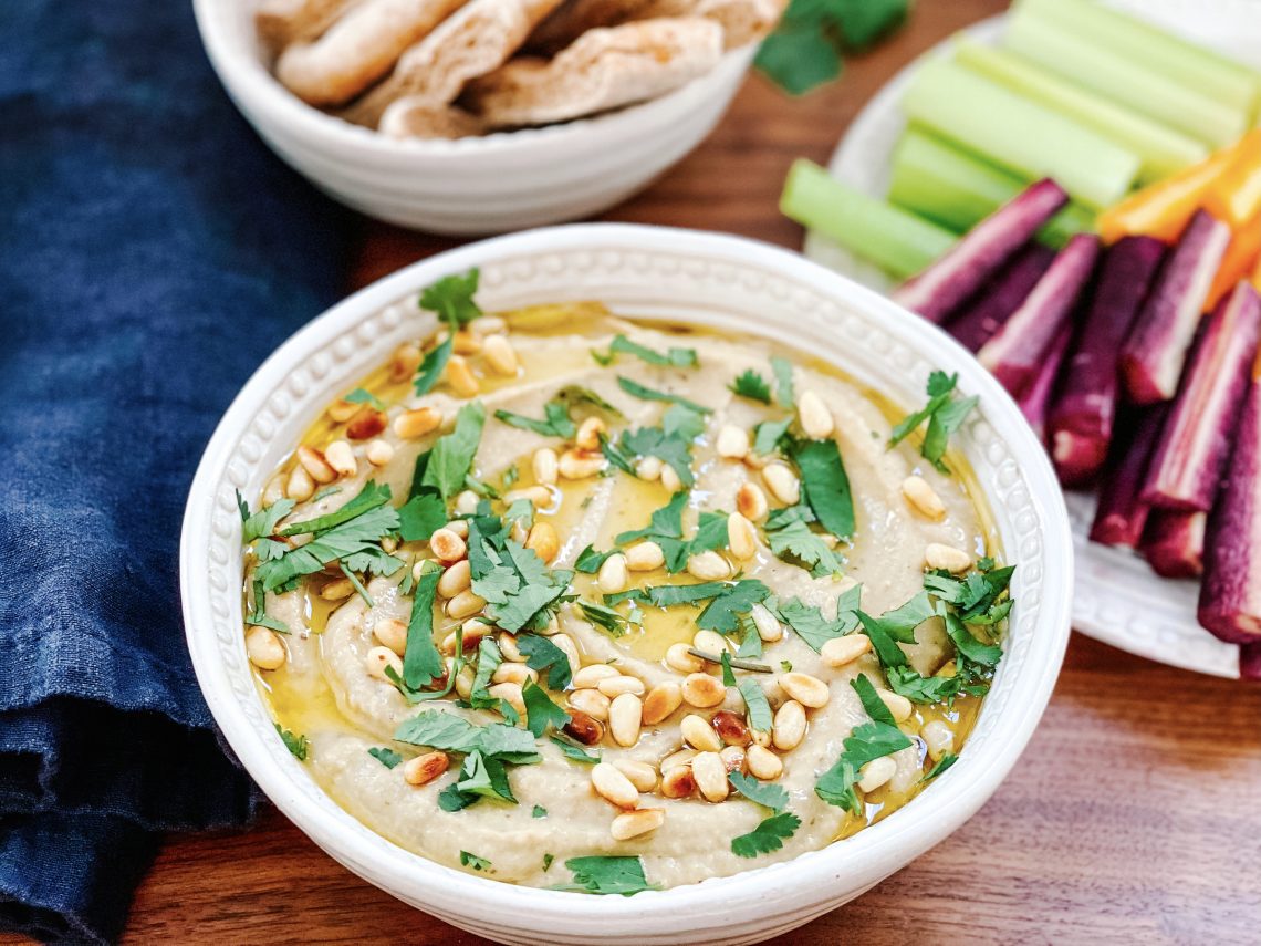 Photograph of Baba Ganoush with Roast Garlic