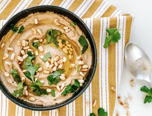 Photograph of Black Garlic Hummus