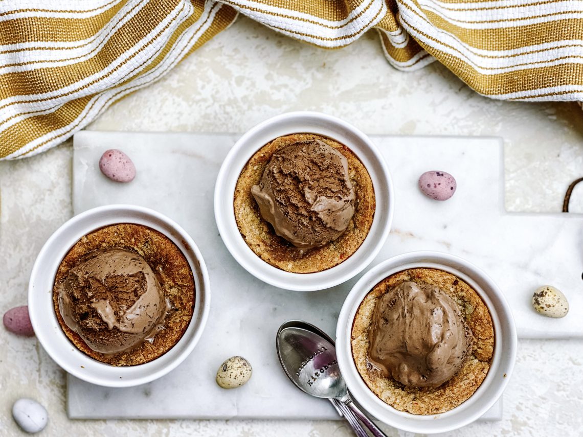 Photograph of Chocolate Mini Egg Cookie Dessert Cups