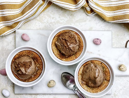 Photograph of Chocolate Mini Egg Cookie Dessert Cups