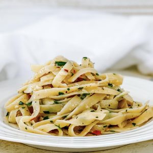 Photograph of Tagliatelle Aglio, Olio e Peperoncino