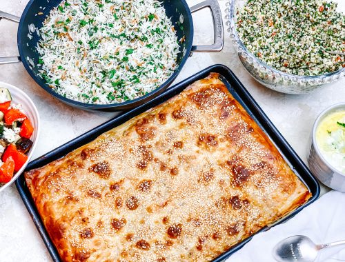 Photograph of Kiymaki Borek - Turkish Filo Pastry Minced Beef Pie