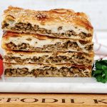 Photograph of Kiymaki Borek - Turkish Filo Pastry Minced Beef Pie