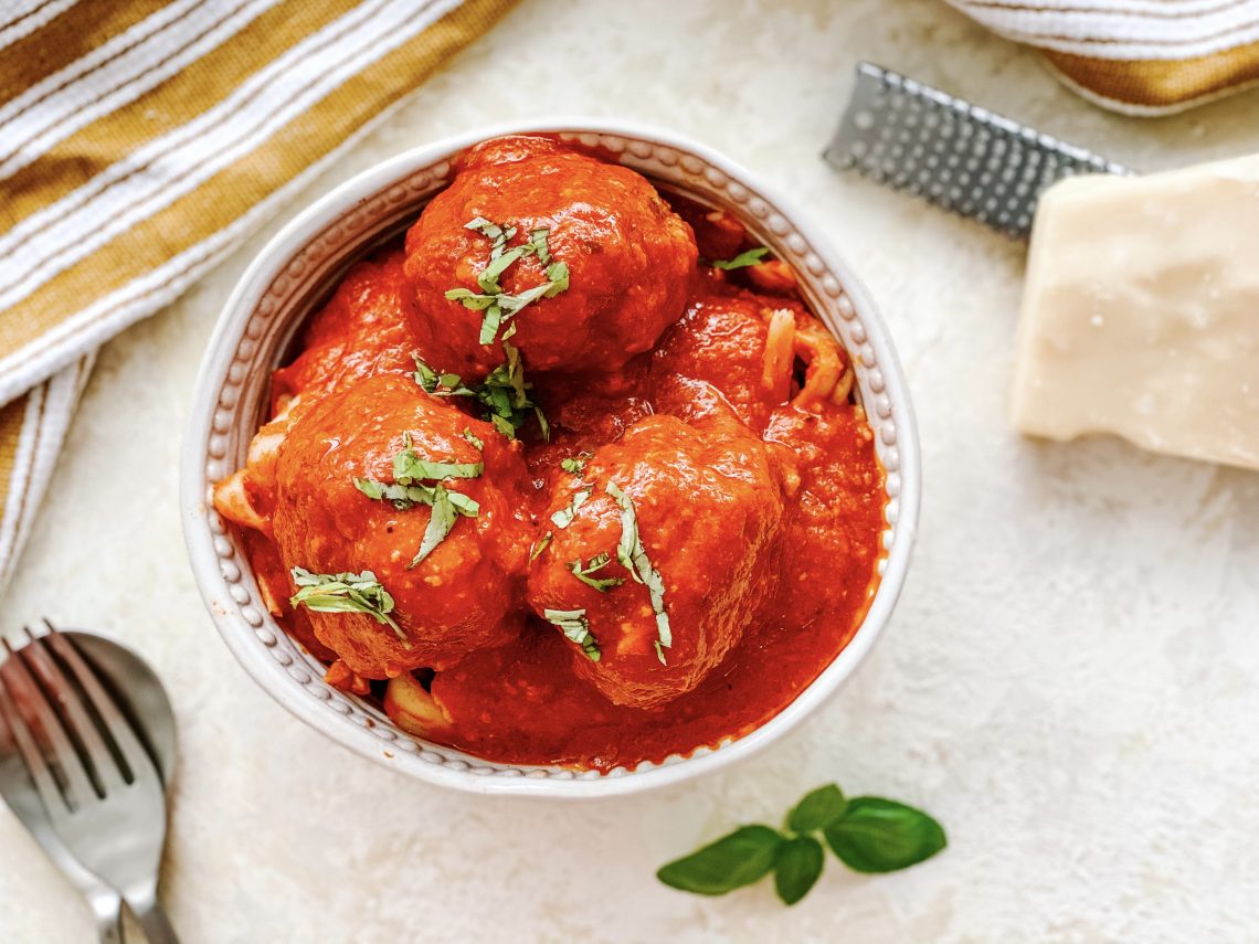 Photograph of Italian Meatballs with Tomato Sauce