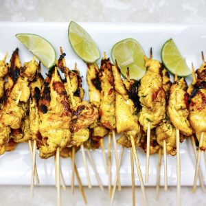 Photograph of Satay Chicken with Peanut Sauce