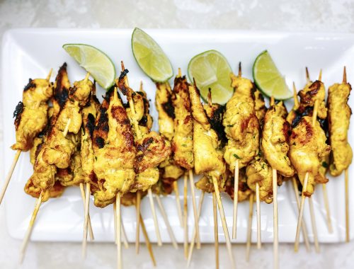 Photograph of Satay Chicken with Peanut Sauce