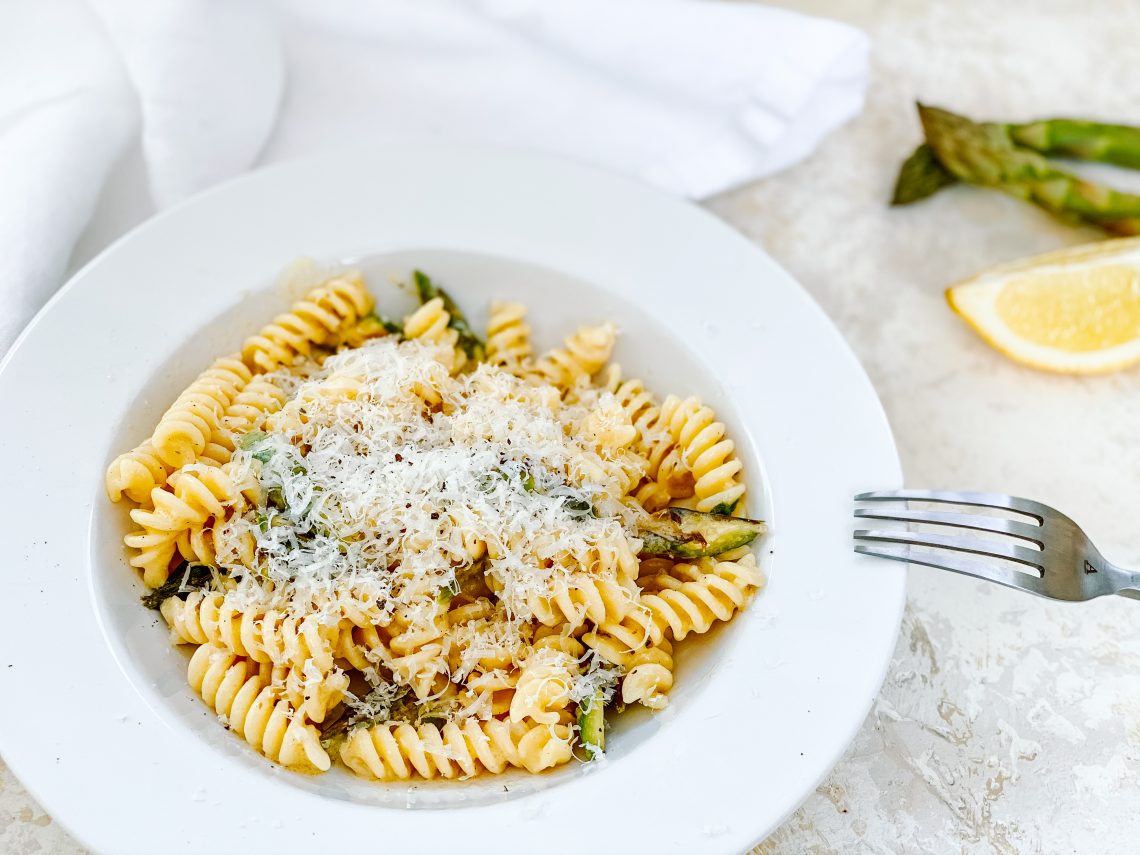 Photograph of Fusilli with Asparagus, Lemon and Mascarpone