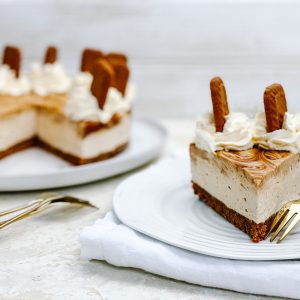Photograph of Biscoff 'No-Bake' Cheesecake